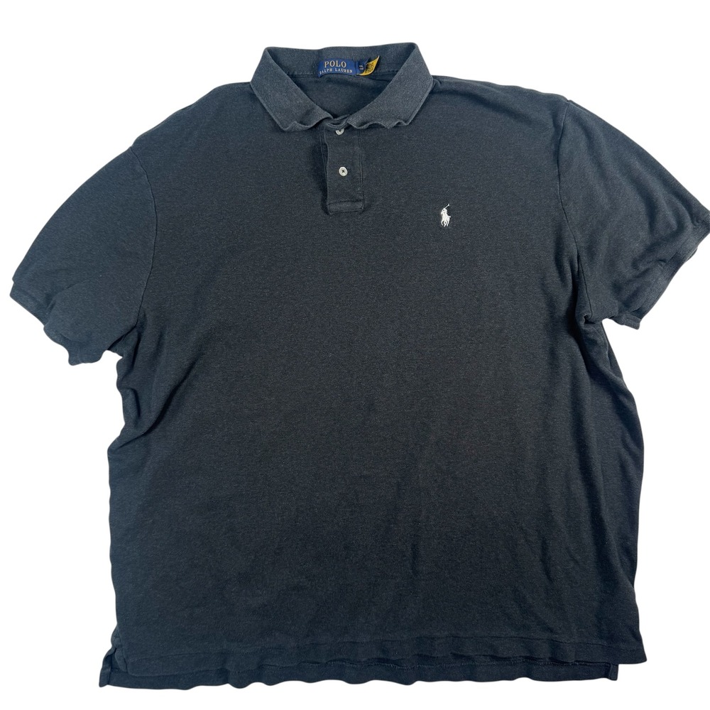 Polo Ralph Lauren Mens Dark Grey XXL Polo Shirt Soft Cotton Classic Fit Preppy